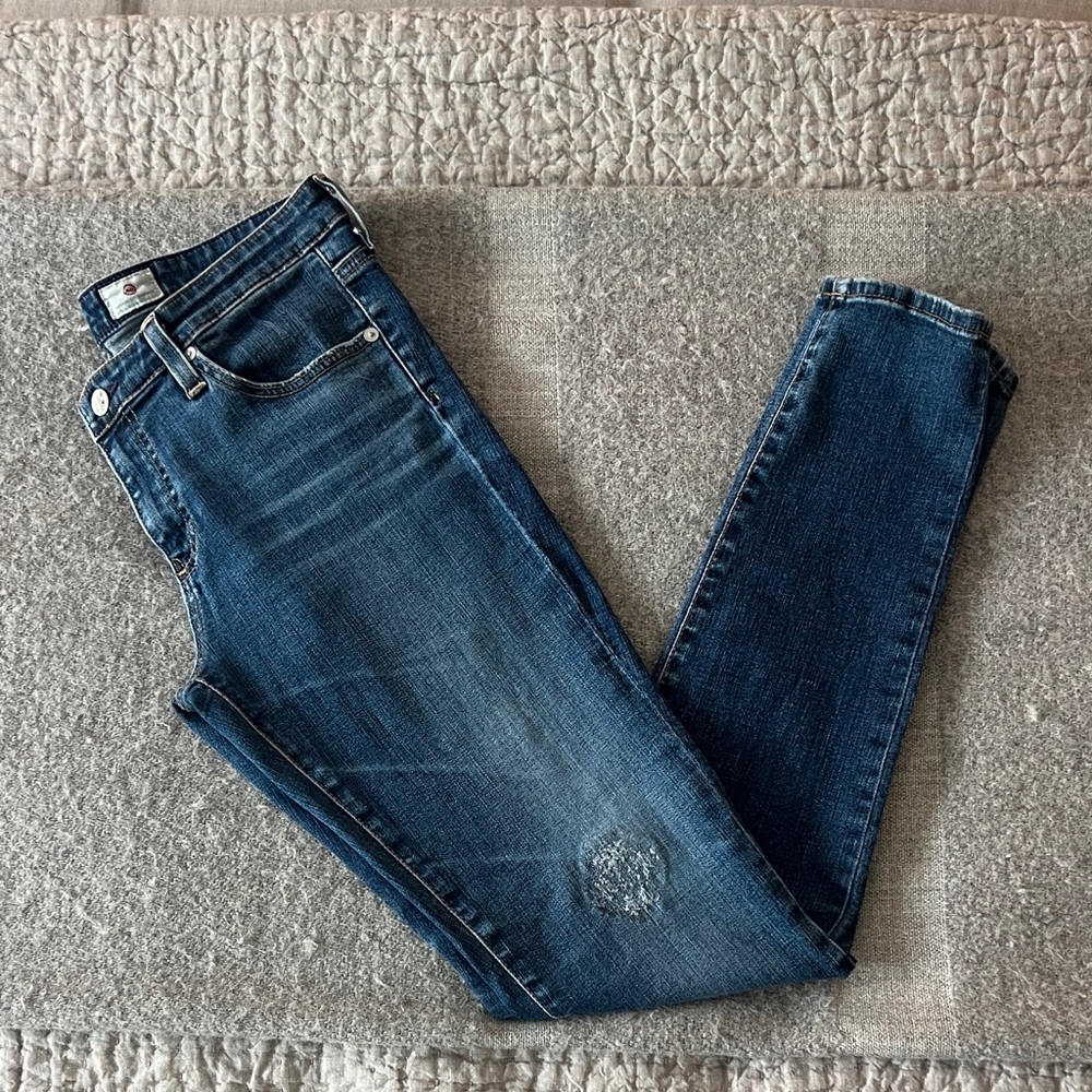 Ag Adriano Goldschmied Dark Blue Skinny Jeans